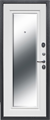 Дверь 7,5 см Гарда серебро зеркало фацет ясень белый 1755
