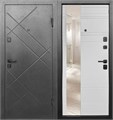 7 см Штамп Букле Графит - Эмалит белый Зеркало 2396