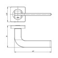 Ручка Ajax (Аякс) раздельная SPLINE JK SN/CP-3 матовый никель/хром 1796