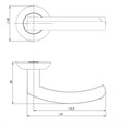 Ручка Ajax (Аякс) раздельная SIGMA JR CP-8 хром 140мм 1827